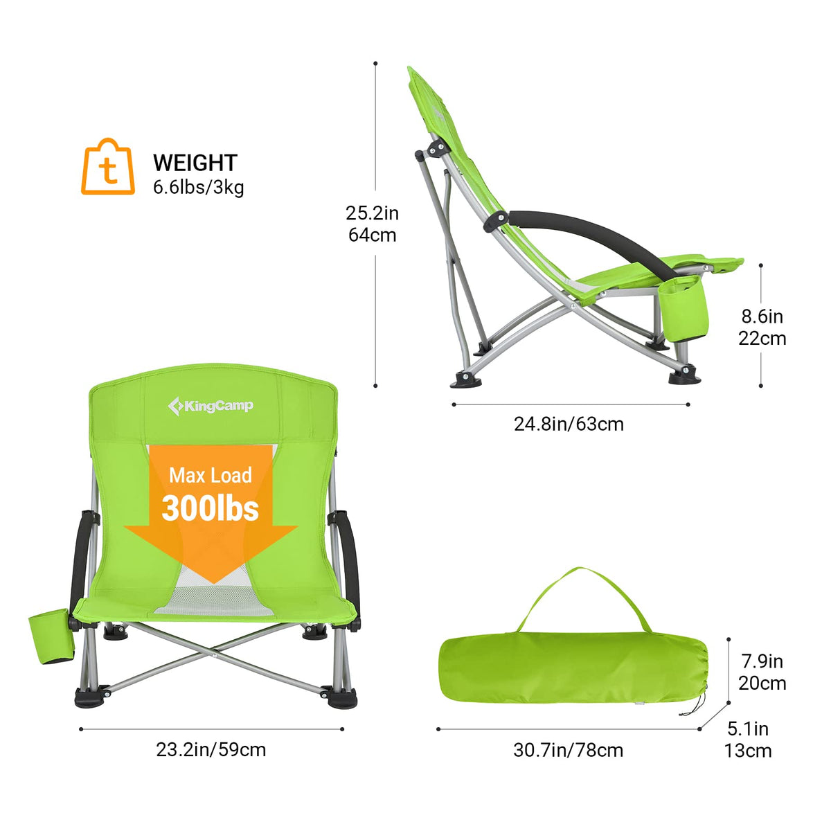 Low Sling Beach Chair